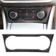 Adesivo decorativo per pannello di controllo audio con manopola dell'aria condizionata in fibra di carbonio per auto per Mercedes-Benz GLA, Air Conditioning Knob Sound Control Panel