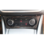 Adesivo decorativo per pannello di controllo audio con manopola dell'aria condizionata in fibra di carbonio per auto per Mercedes-Benz GLA, Air Conditioning Knob Sound Control Panel