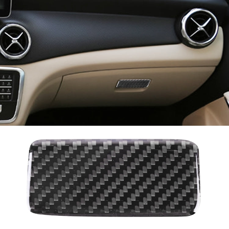 Adesivo decorativo per pannello portaoggetti di controllo centrale in fibra di carbonio per auto per Mercedes-Benz GLA, Central Control Storage Box Panel
