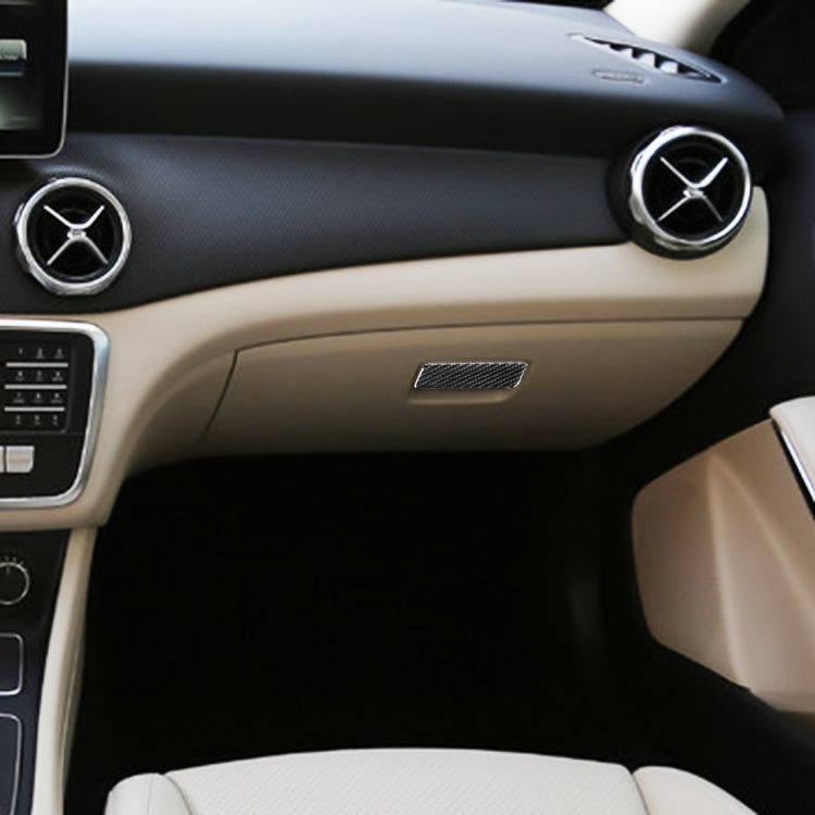 Adesivo decorativo per pannello portaoggetti di controllo centrale in fibra di carbonio per auto per Mercedes-Benz GLA, Central Control Storage Box Panel