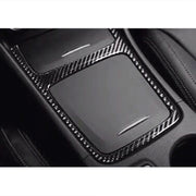 Adesivo decorativo per telaio del pannello di controllo centrale in fibra di carbonio per auto per Mercedes-Benz GLA, Central Control Panel Frame