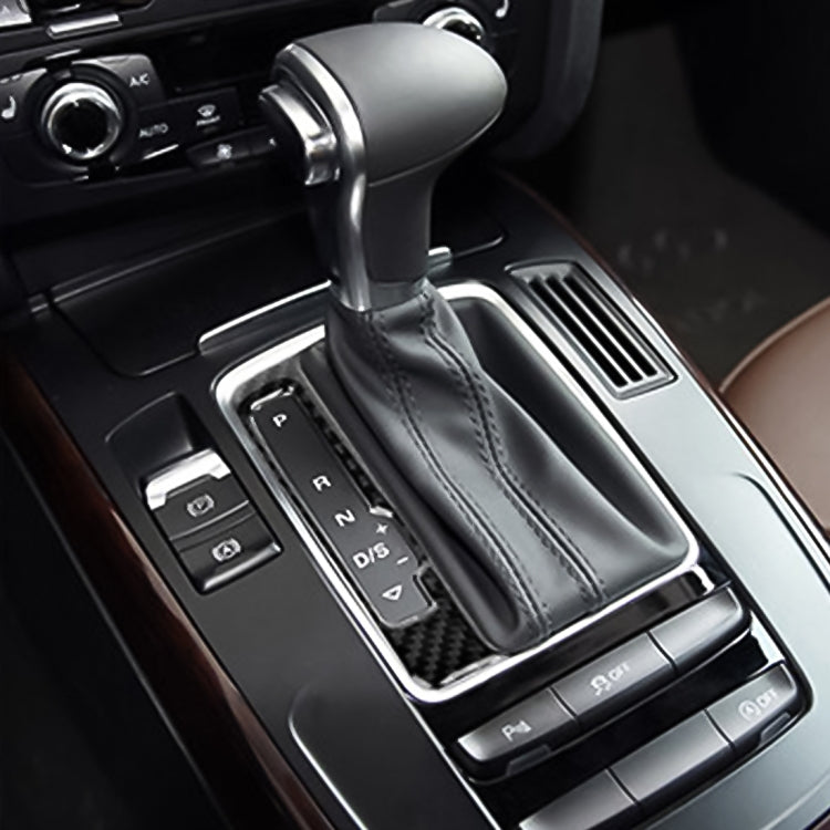 Adesivo decorativo per pannello ingranaggi in fibra di carbonio per Audi A4L / A5 / Q5 2013-2016, Gear Panel