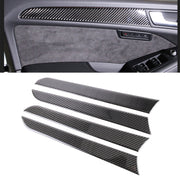4 adesivi decorativi per pannello interno della porta in fibra di carbonio per auto per Audi A4L / A5 / Q5, Inner Door Panel