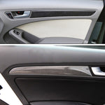 4 adesivi decorativi per pannello interno della porta in fibra di carbonio per auto per Audi A4L / A5 / Q5, Inner Door Panel