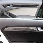 4 adesivi decorativi per pannello interno della porta in fibra di carbonio per auto per Audi A4L / A5 / Q5, Inner Door Panel