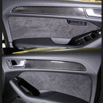 4 adesivi decorativi per pannello interno della porta in fibra di carbonio per auto per Audi A4L / A5 / Q5, Inner Door Panel
