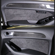 4 adesivi decorativi per pannello interno della porta in fibra di carbonio per auto per Audi A4L / A5 / Q5, Inner Door Panel