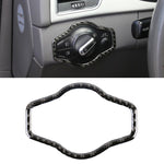 Adesivo decorativo per pulsante interruttore fari in fibra di carbonio per auto per Audi A4L / A5 / Q5, Headlight Switch Button