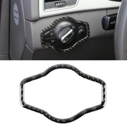 Adesivo decorativo per pulsante interruttore fari in fibra di carbonio per auto per Audi A4L / A5 / Q5, Headlight Switch Button