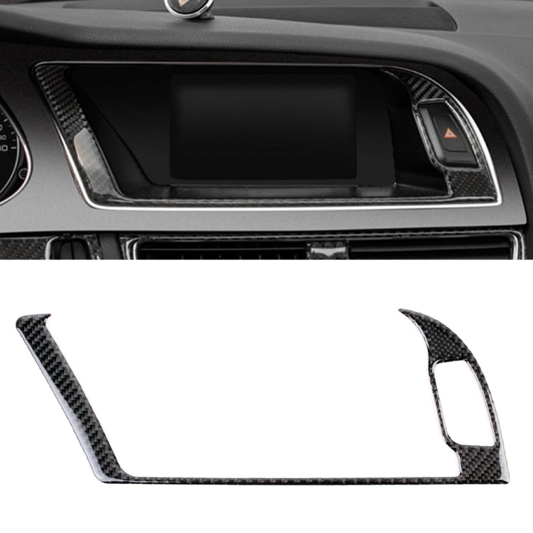 Adesivo decorativo per telaio esterno per navigazione in fibra di carbonio per auto per Audi A4L / A5 / Q5, Navigation Outer Frame