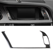 Adesivo decorativo per telaio esterno per navigazione in fibra di carbonio per auto per Audi A4L / A5 / Q5, Navigation Outer Frame