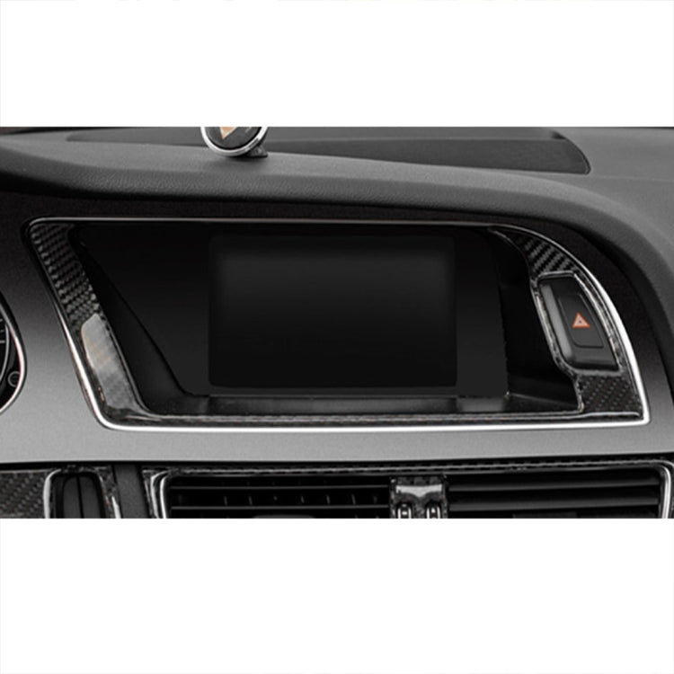 Adesivo decorativo per telaio esterno per navigazione in fibra di carbonio per auto per Audi A4L / A5 / Q5, Navigation Outer Frame