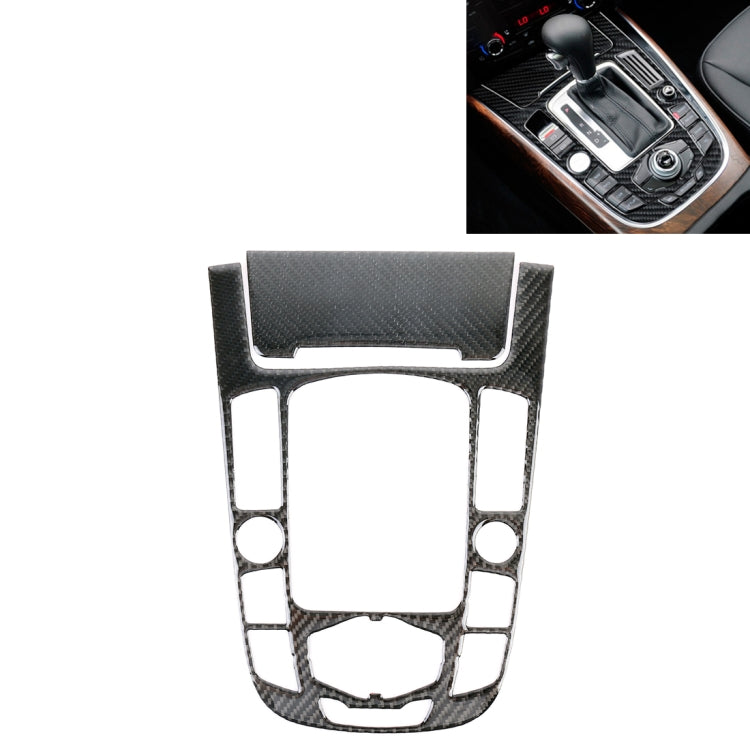 Adesivo decorativo per pannello ingranaggi in fibra di carbonio per auto da 2 pezzi per Audi A4L / A5 / Q5, Gear Panel (F)