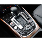Adesivo decorativo per pannello ingranaggi in fibra di carbonio per auto da 2 pezzi per Audi A4L / A5 / Q5, Gear Panel (F)