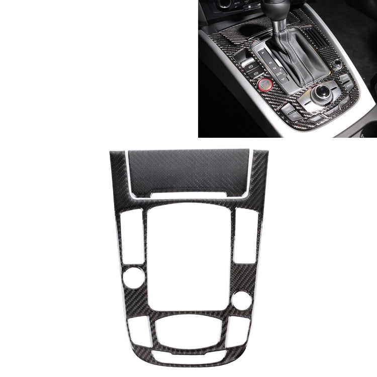 Adesivo decorativo per pannello ingranaggi in fibra di carbonio per auto da 2 pezzi per Audi A4L / A5 / Q5, Gear Panel(E)
