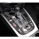 Adesivo decorativo per pannello ingranaggi in fibra di carbonio per auto da 2 pezzi per Audi A4L / A5 / Q5, Gear Panel(E)