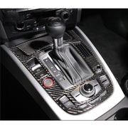 Adesivo decorativo per pannello ingranaggi in fibra di carbonio per auto da 2 pezzi per Audi A4L / A5 / Q5, Gear Panel(E)