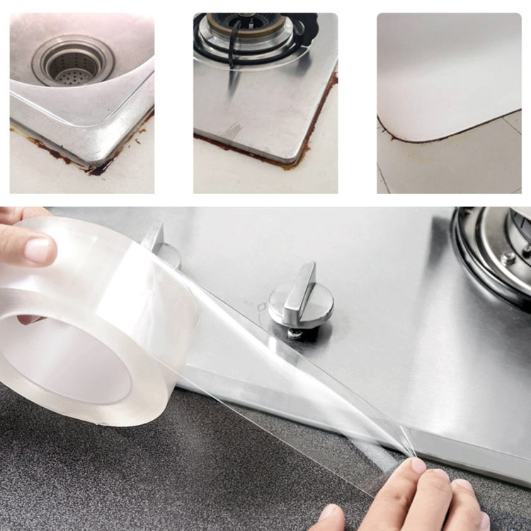 Nastro adesivo impermeabile a prova di umidità per cucina e bagno in gomma acrilica, adesivi antimuffa. Dimensioni: 5 cm x 10 m, spessore: 0,5 mm., 5cm x 10m