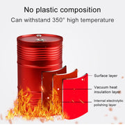 Posacenere per bidone della spazzatura in metallo portatile universale per auto, Universal Black, Universal Red
