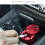 Posacenere per bidone della spazzatura in metallo portatile universale per auto, Universal Black, Universal Red
