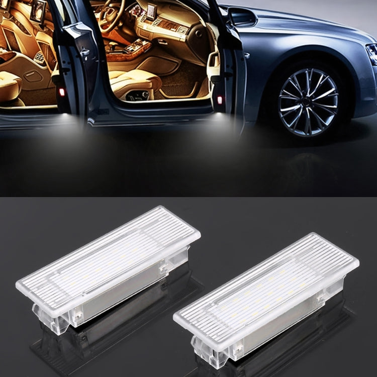 2 PZ LED Auto DC 12V 1.5W 6000K 100LM Luci per porte 18LED SMD-3014 Lampade per BMW F10, For BMW F10