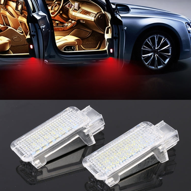 Lampade per luci per portiere DC 12V 1,5W per auto a 2 pezzi per Audi / Volkswagen, For Audi / Volkswagen (Blue Light), For Audi / Volkswagen (Red Light), For Audi / Volkswagen (White Light)