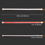 2 pezzi 60 cm DC12V 5 W luci di direzione / luci di marcia ultrasottili per auto a doppio colore (luci di direzione: luce gialla; luci di marcia: luce bianca), 60cm DC12V 5W