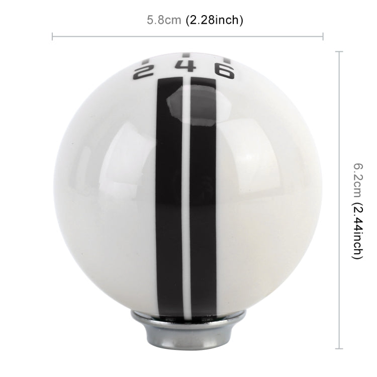 Pomello del cambio manuale a 6 marce sinistra-destra con cambio in resina modificata a forma di sfera universale per veicoli