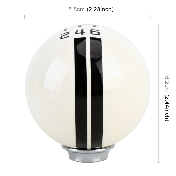 Pomello del cambio manuale in resina modificata a forma di sfera universale per veicoli. Pomello del cambio manuale destro-destro a 6 velocità