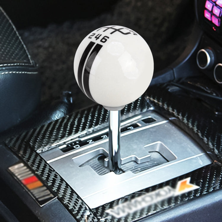 Pomello del cambio manuale in resina modificata a forma di sfera universale per veicoli. Pomello del cambio manuale destro-destro a 6 velocità