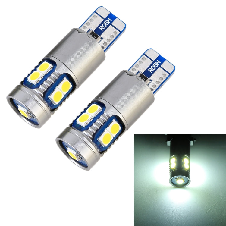 2 PZ T10 / W5W / 168 / 194 DC12V 2.2W 6000K 180LM 9LED SMD-3030 Luce di ingombro per auto, con decodificatore, 2 PCS  DC12V 2.2W 6000K