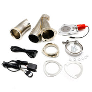 Set di tubi per valvole di scarico elettriche con telecomando per auto in acciaio inossidabile CNSPEED, dimensioni: 2,25 pollici, Size: 2.25 inch