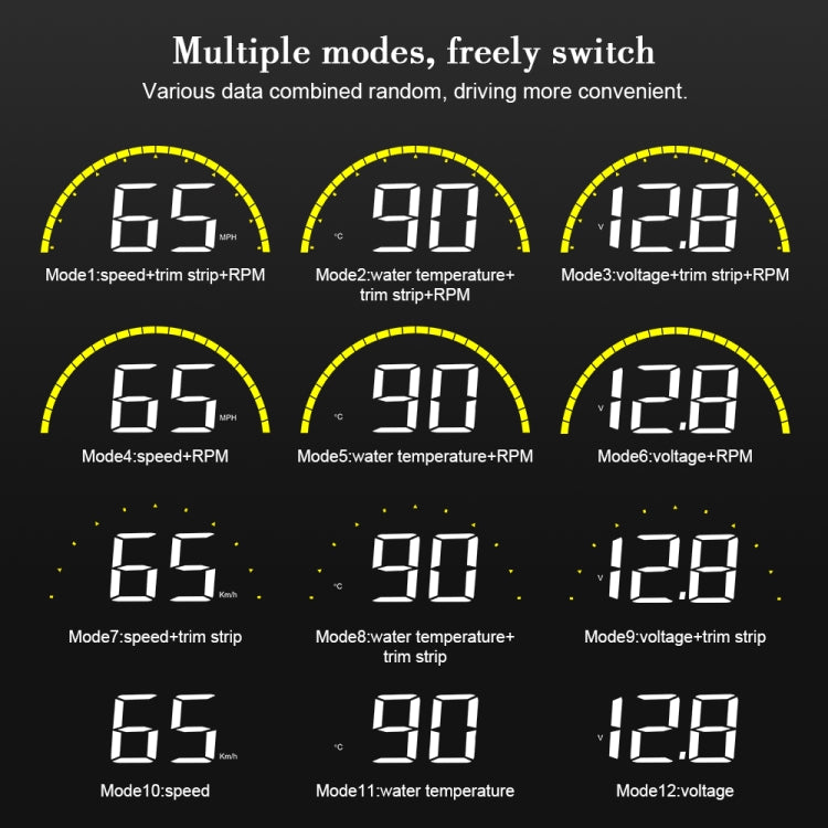 C700 Display Head Up montato su veicolo HUD universale per auto OBD2 da 2,6 pollici, C700