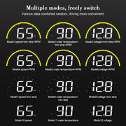 C700 Display Head Up montato su veicolo HUD universale per auto OBD2 da 2,6 pollici, C700