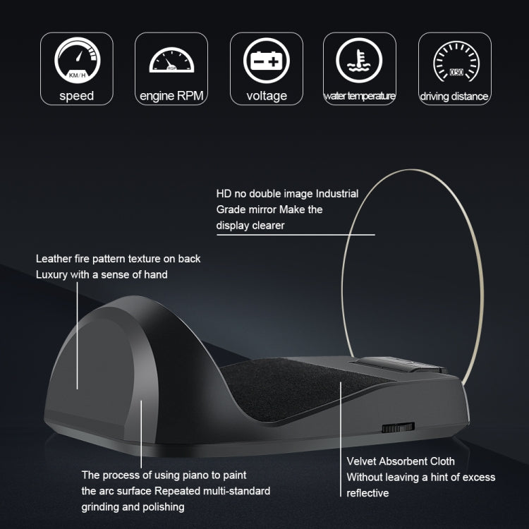 C700 Display Head Up montato su veicolo HUD universale per auto OBD2 da 2,6 pollici, C700