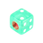 Tappo dello stelo della valvola del pneumatico universale a forma di dado placcato in plastica da 4 pezzi, Dice Shape 6, Dice Shape  6