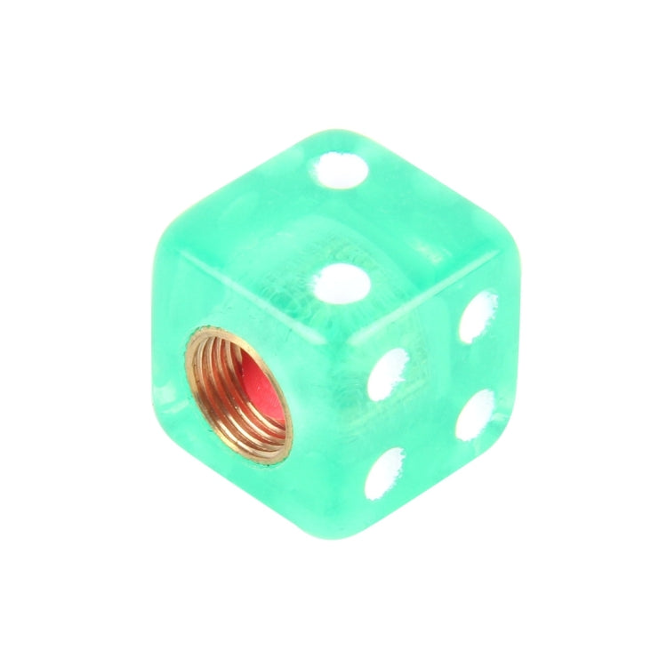 Tappo dello stelo della valvola del pneumatico universale a forma di dado placcato in plastica da 4 pezzi, Dice Shape 6, Dice Shape  6