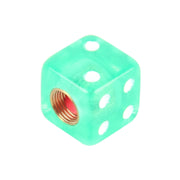 Tappo dello stelo della valvola del pneumatico universale a forma di dado placcato in plastica da 4 pezzi, Dice Shape 6, Dice Shape  6