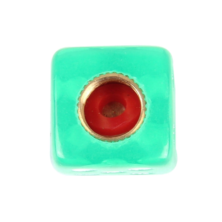 Tappo dello stelo della valvola del pneumatico universale a forma di dado placcato in plastica da 4 pezzi, Dice Shape 6, Dice Shape  6