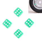 Tappo dello stelo della valvola del pneumatico universale a forma di dado placcato in plastica da 4 pezzi, Dice Shape 6, Dice Shape  6