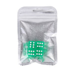 Tappo dello stelo della valvola del pneumatico universale a forma di dado placcato in plastica da 4 pezzi, Dice Shape 6, Dice Shape  6