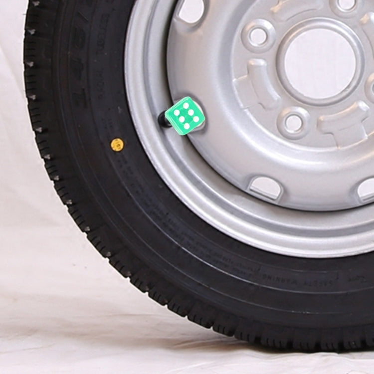 Tappo dello stelo della valvola del pneumatico universale a forma di dado placcato in plastica da 4 pezzi, Dice Shape 6, Dice Shape  6