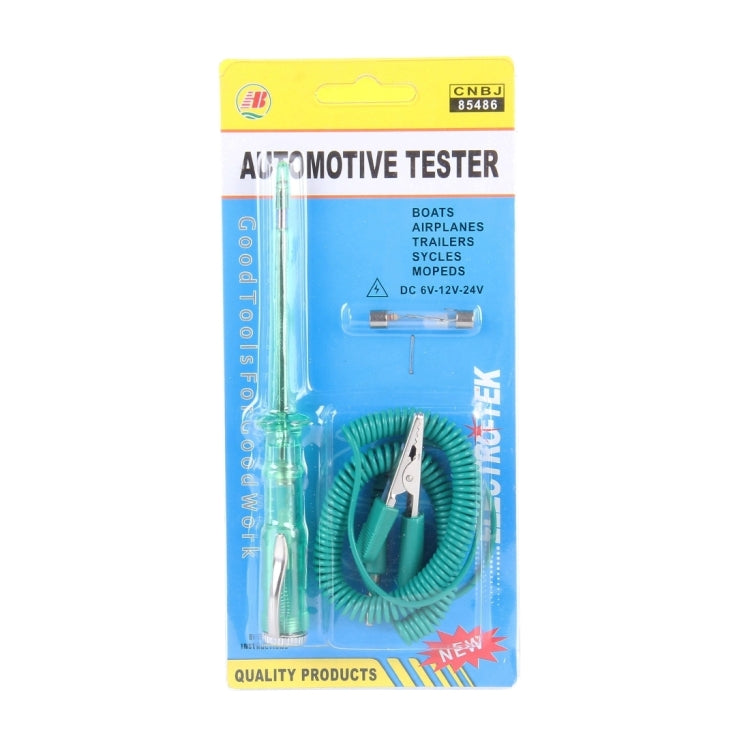 CNJB-85486 Set di penne per tester di circuito e rilevatore di tensione elettrica con clip a coccodrillo e lampada sostituibile 6-24 V, lunghezza cavo: 80 cm, Circuit Tester