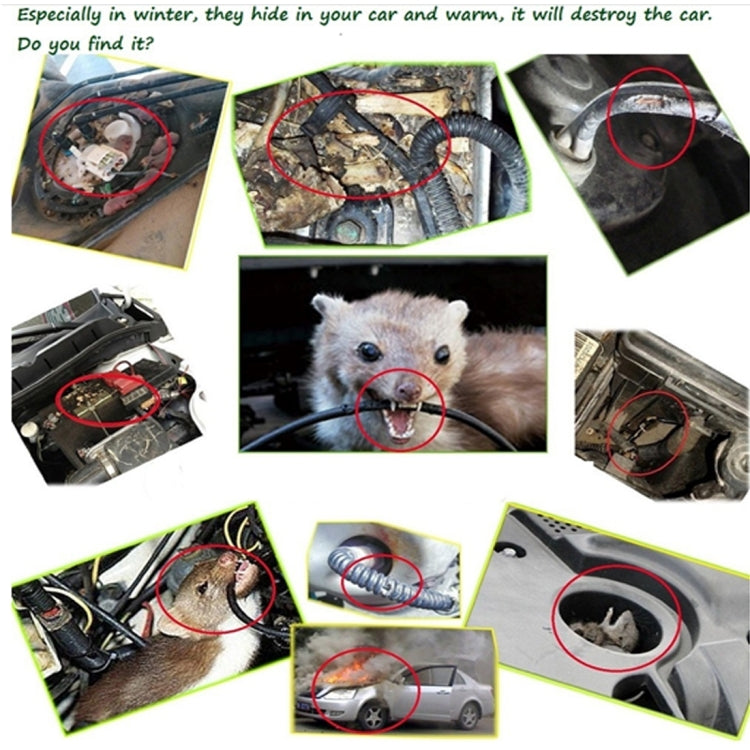Repellente per il controllo del mouse dell'auto, respinge roditori, topi, scarafaggi, formiche e ragni, Mouse Control Repellent