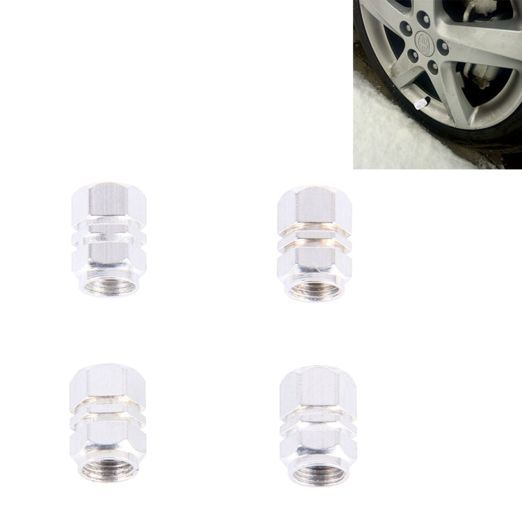 Tappo dello stelo della valvola del pneumatico universale a forma esagonale placcato in metallo SA da 4 pezzi, Hexagon Shape