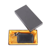 Borsa porta chiavi con cerniera universale in pelle con texture in polvere flash (non include la chiave), Flash Powder Texture Black