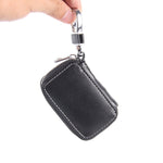 Borsa porta chiavi con cerniera universale in pelle con texture in polvere flash (non include la chiave), Flash Powder Texture Black