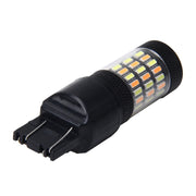 7443 5W 350LM 60LED DC 12V 6000K SMD-4014 Indicatori di direzione della luce del freno dell'auto per auto (luce bianca + luce gialla), 7443 5W