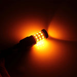 7443 5W 350LM 60LED DC 12V 6000K SMD-4014 Indicatori di direzione della luce del freno dell'auto per auto (luce bianca + luce gialla), 7443 5W