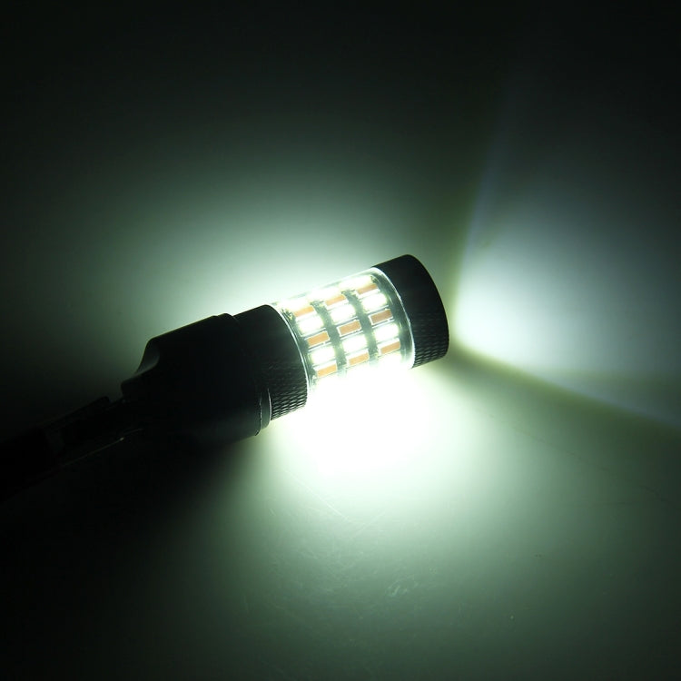 7443 5W 350LM 60LED DC 12V 6000K SMD-4014 Indicatori di direzione della luce del freno dell'auto per auto (luce bianca + luce gialla), 7443 5W